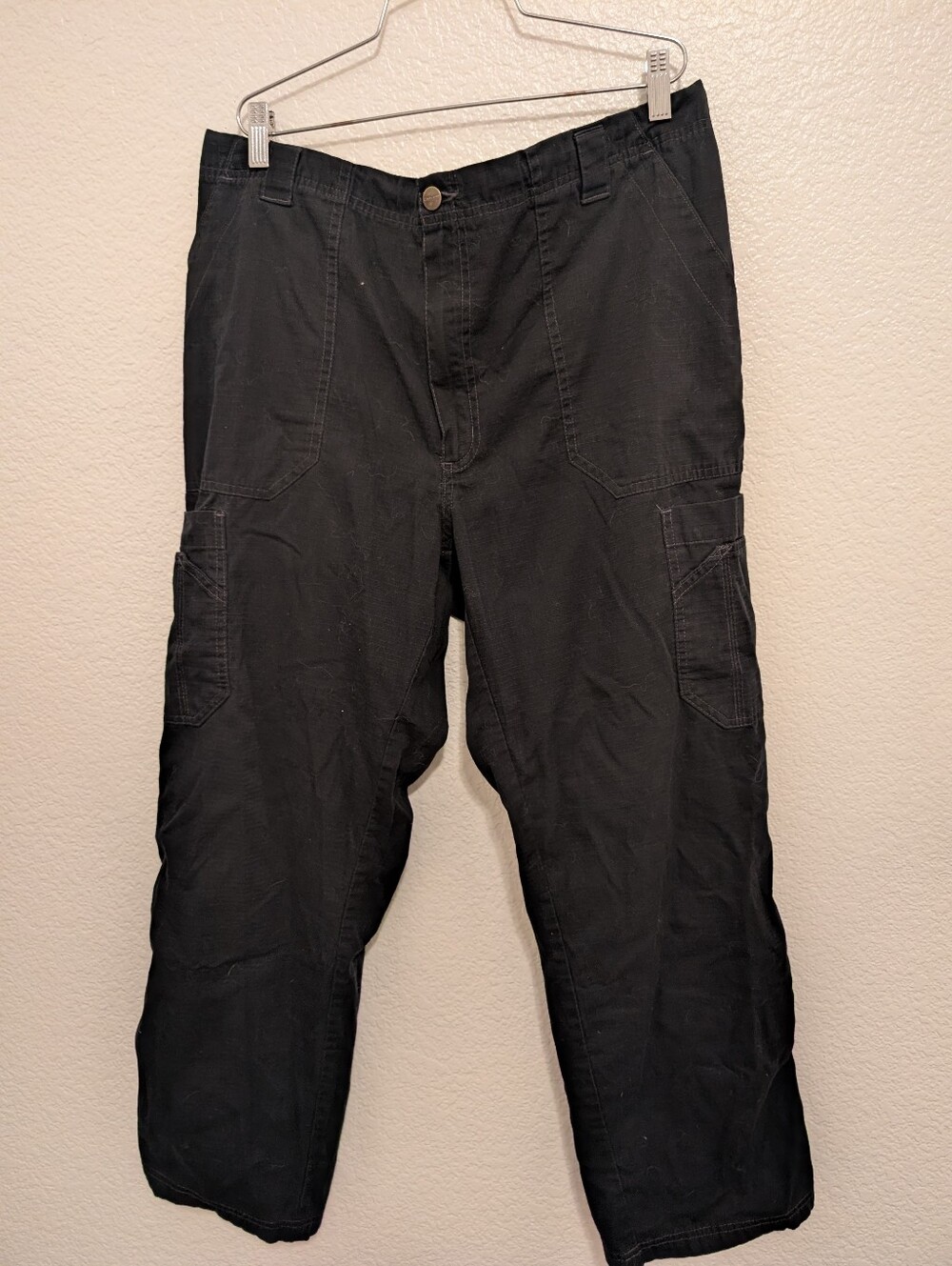 Carhartt Ripstop Cargo Scrub Pants Size Large Regular Black